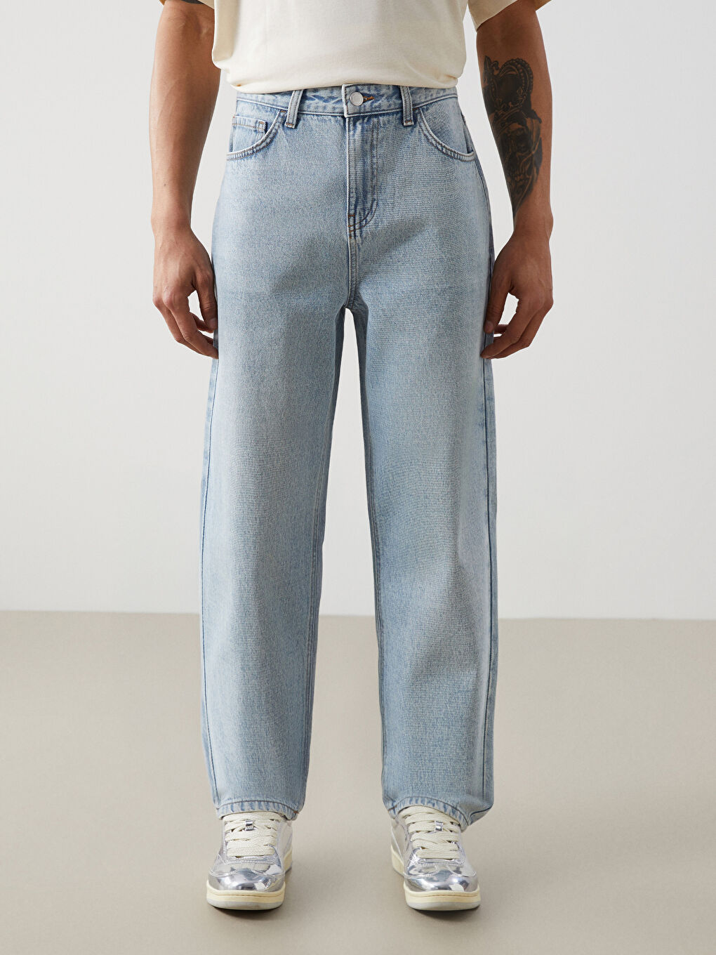 XSIDE Indigo Baggy Fit Erkek Jean Pantolon - 1