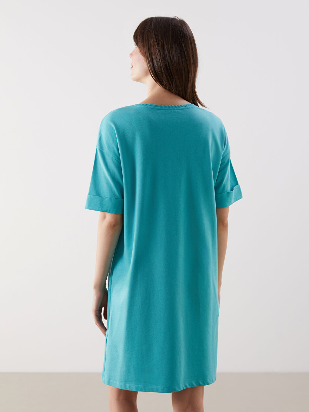 Crew Neck Printed Women's Dress -S56278Z8-GGT