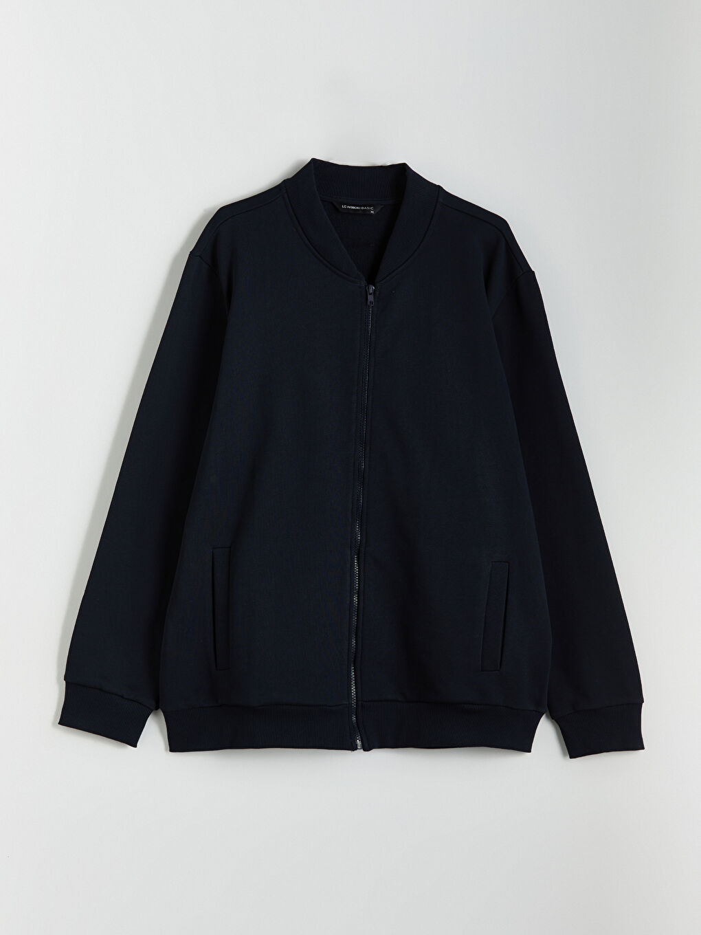 سويت شيرت بسحاب بقبّ كلية بكم طويل رجال-4