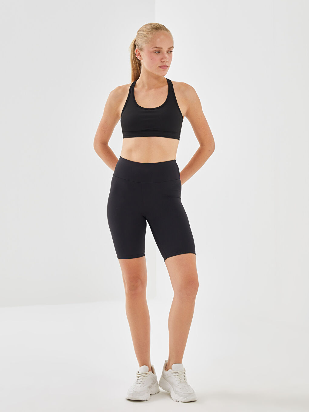 Elasticated Waist Women's Sports Leggings -S56319Z8-CVL