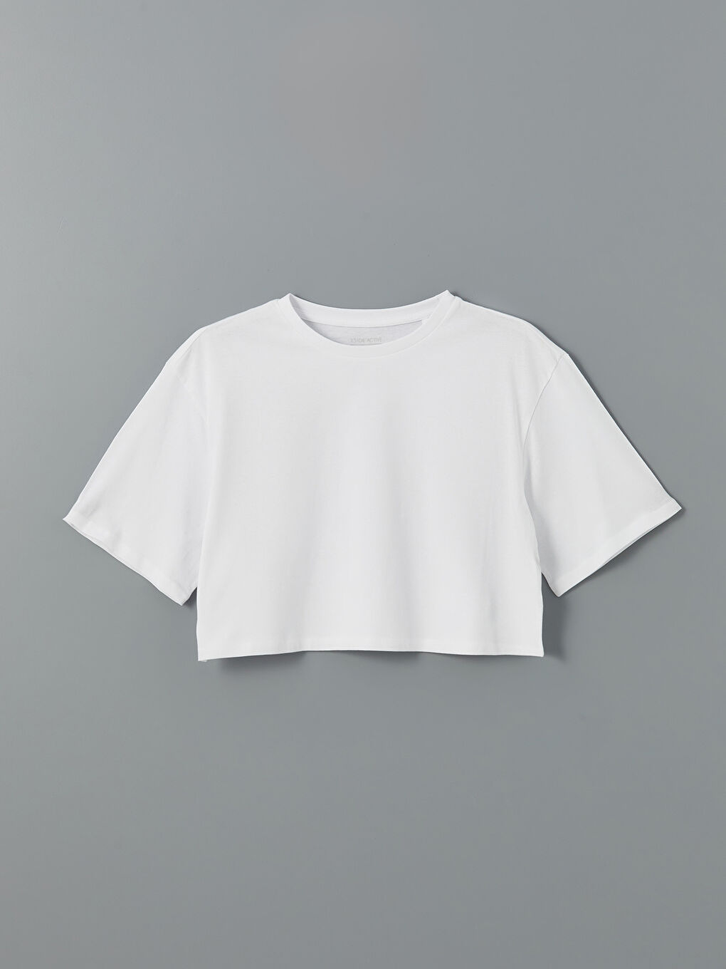 Oversize krop top za žene sa okruglim izrezom -S56322Z8-Q6K