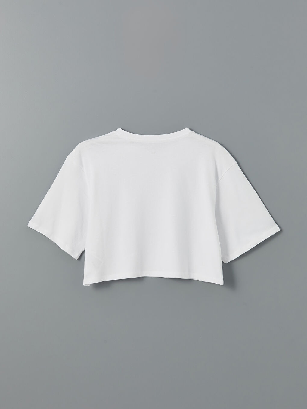 Oversize krop top za žene sa okruglim izrezom -S56322Z8-Q6K