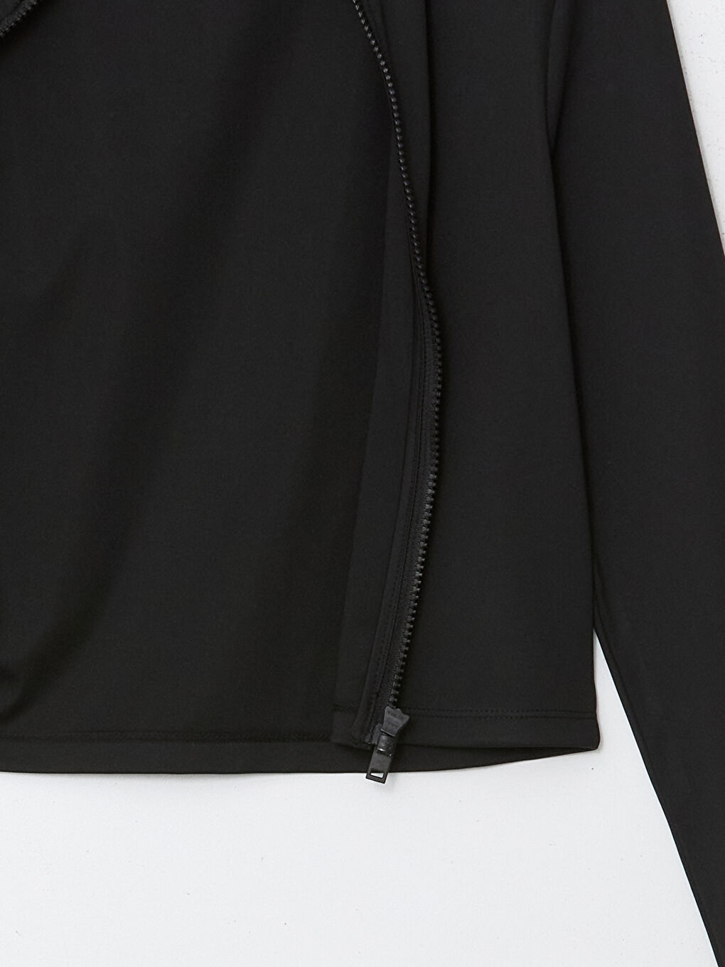 Funnel Neck Crop Women's Zip-Up Sweatshirt -S56334Z8-CVL