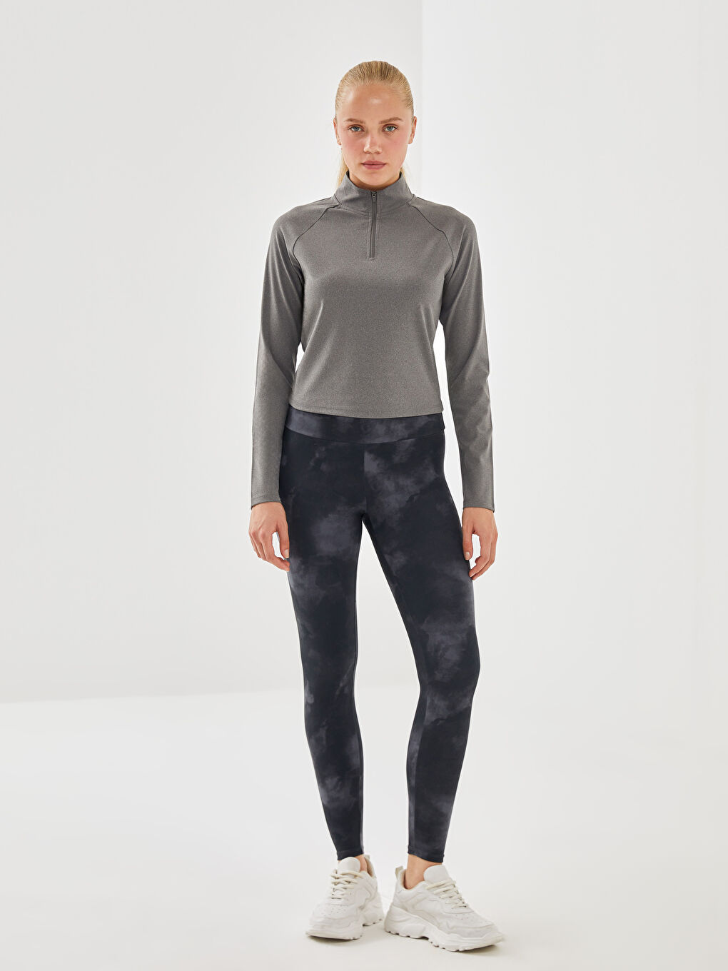 Colanți Sport pentru Femei cu Talie Elastică și Model Tie-Dye