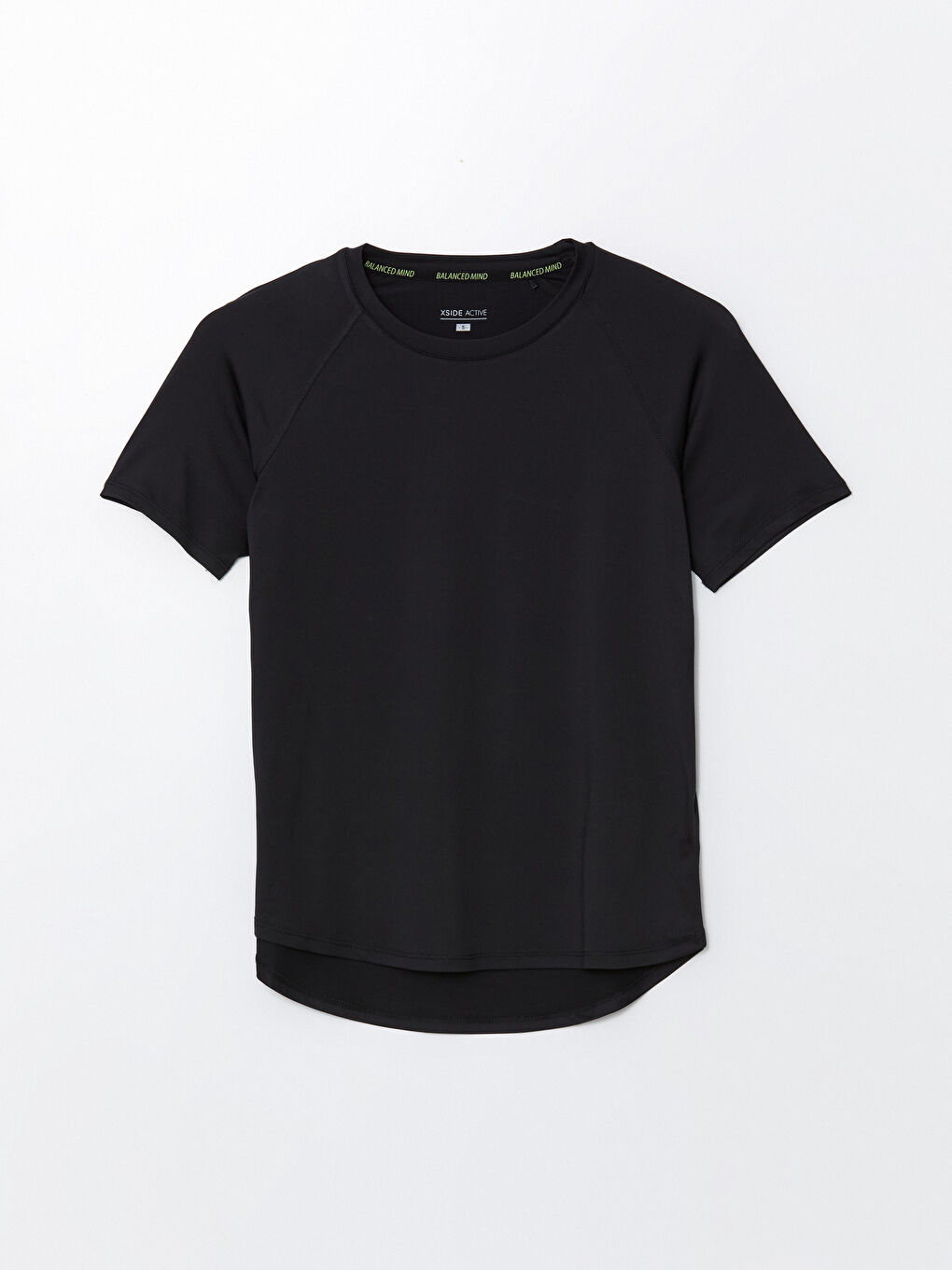 ქალის სპორტული მაისური მრგვალი ყელით, ამრეკლავი პრინტით-4