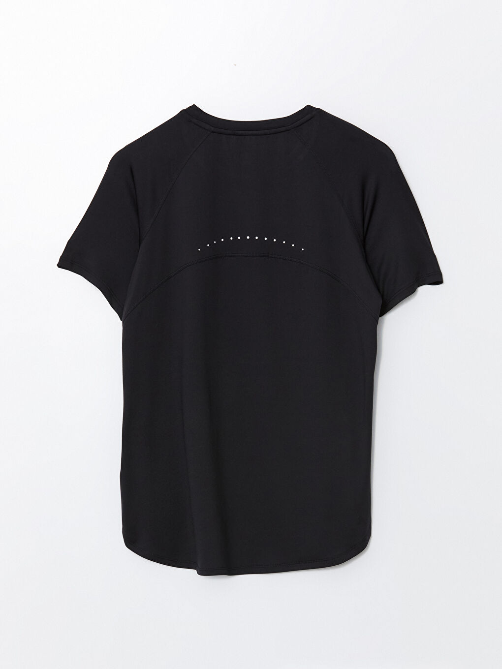 ქალის სპორტული მაისური მრგვალი ყელით, ამრეკლავი პრინტით-5