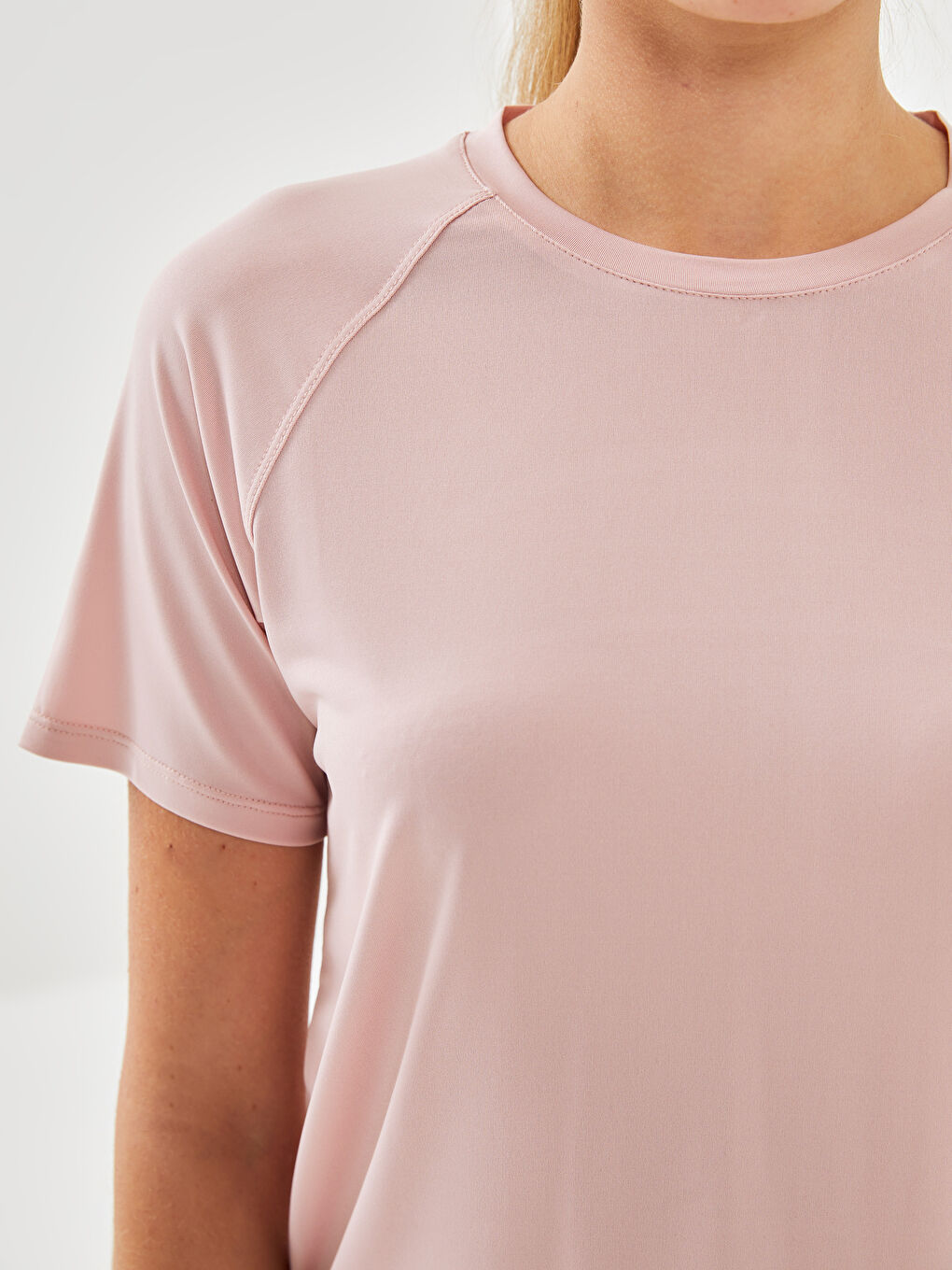 Crew Neck Reflective Printed Women's Sports T-Shirt -S56338Z8-JW7