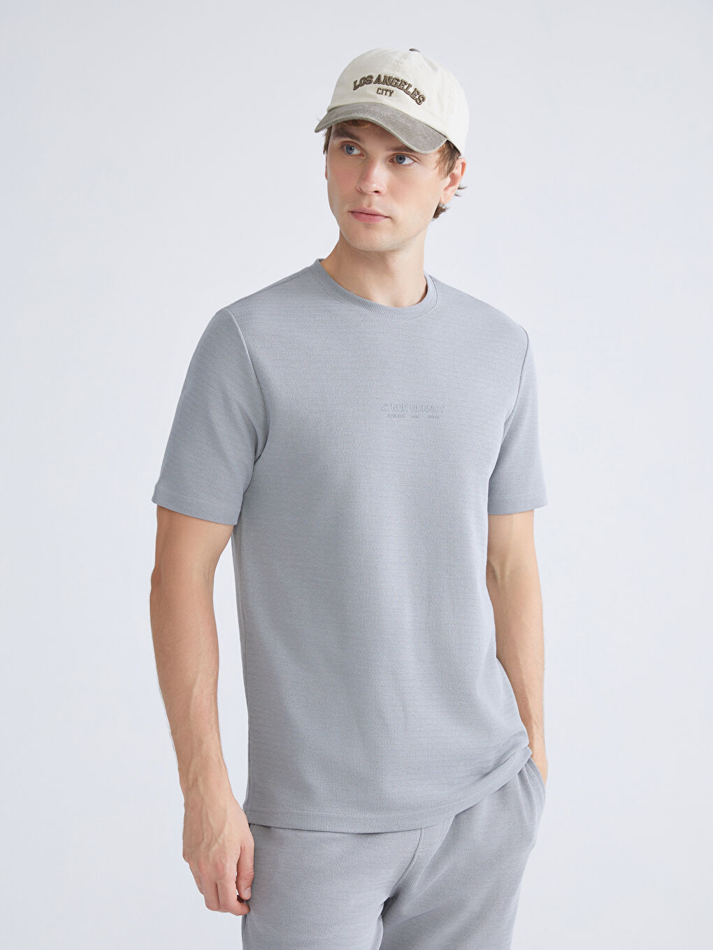 Crew Neck Short Sleeve Printed Men's T-Shirt-1