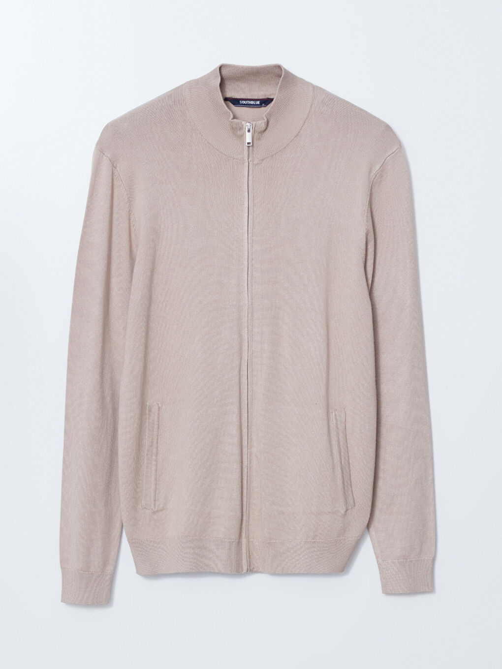 Regular Fit Funnel Neck Men's Knit Cardigan -S56442Z8-FF5