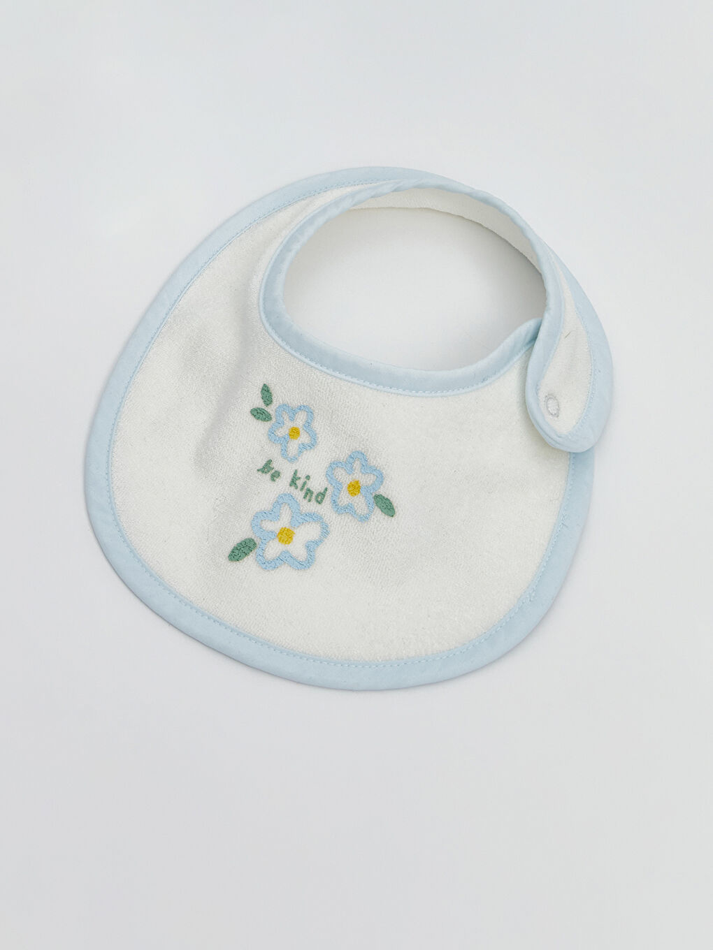 Çiçek Baskılı Kız Bebek Mama Önlüğü