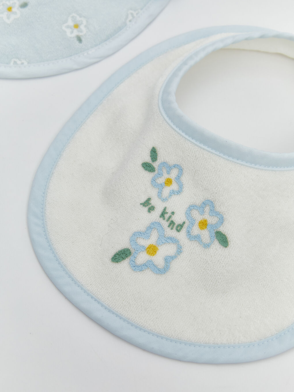 Çiçek Baskılı Kız Bebek Mama Önlüğü-1