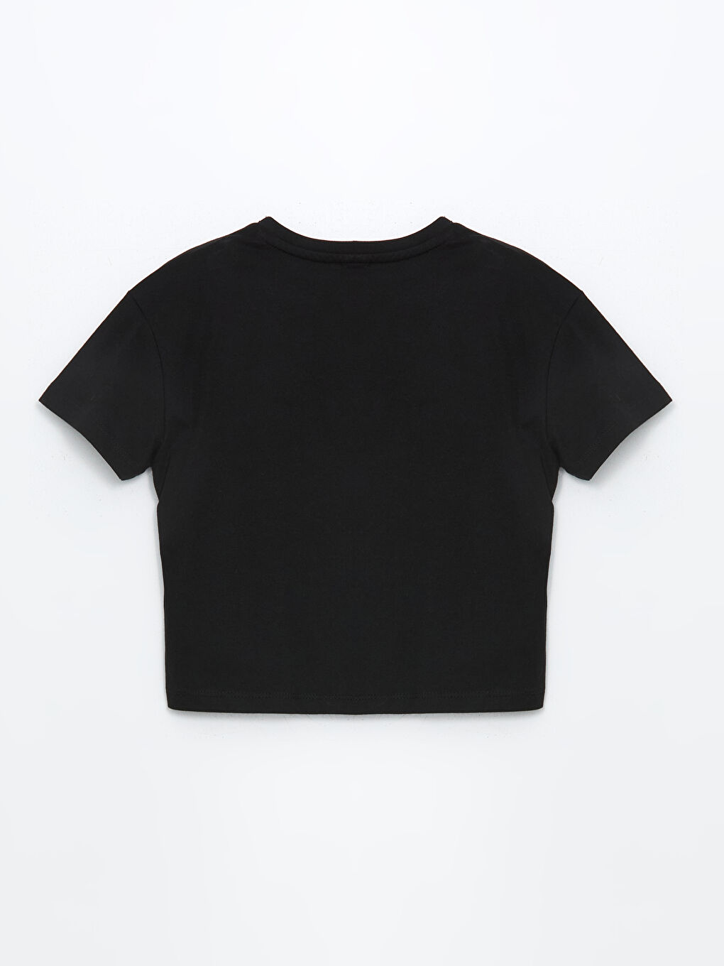 Crew Neck Floral Girls' Crop T-Shirt -S56459Z4-CVL