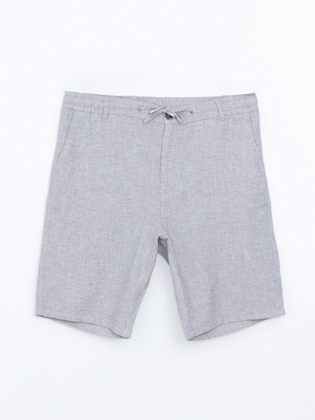 Standard Fit Linen Blend Men's Shorts-4
