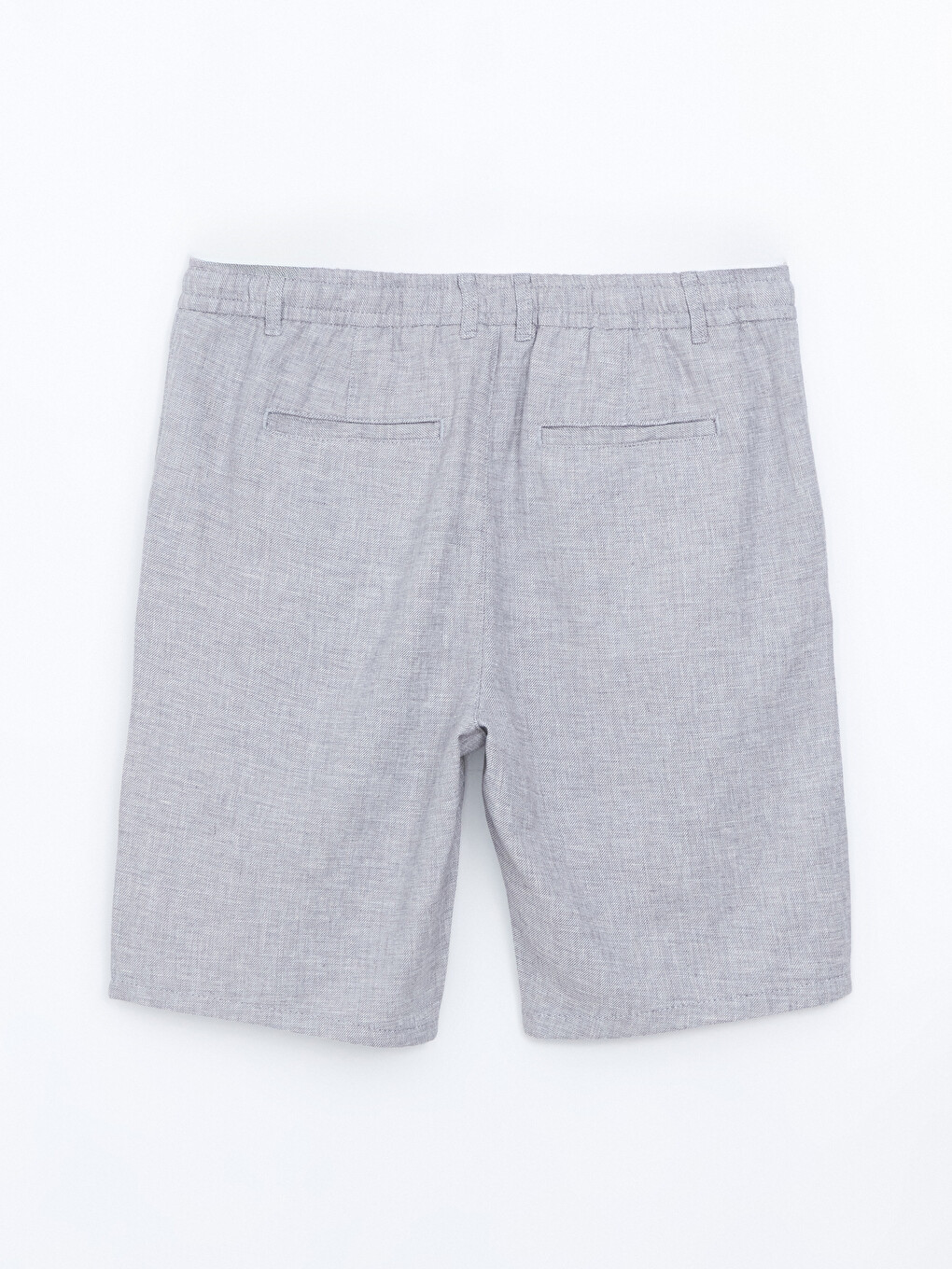 Standard Fit Linen Blend Men's Shorts-5