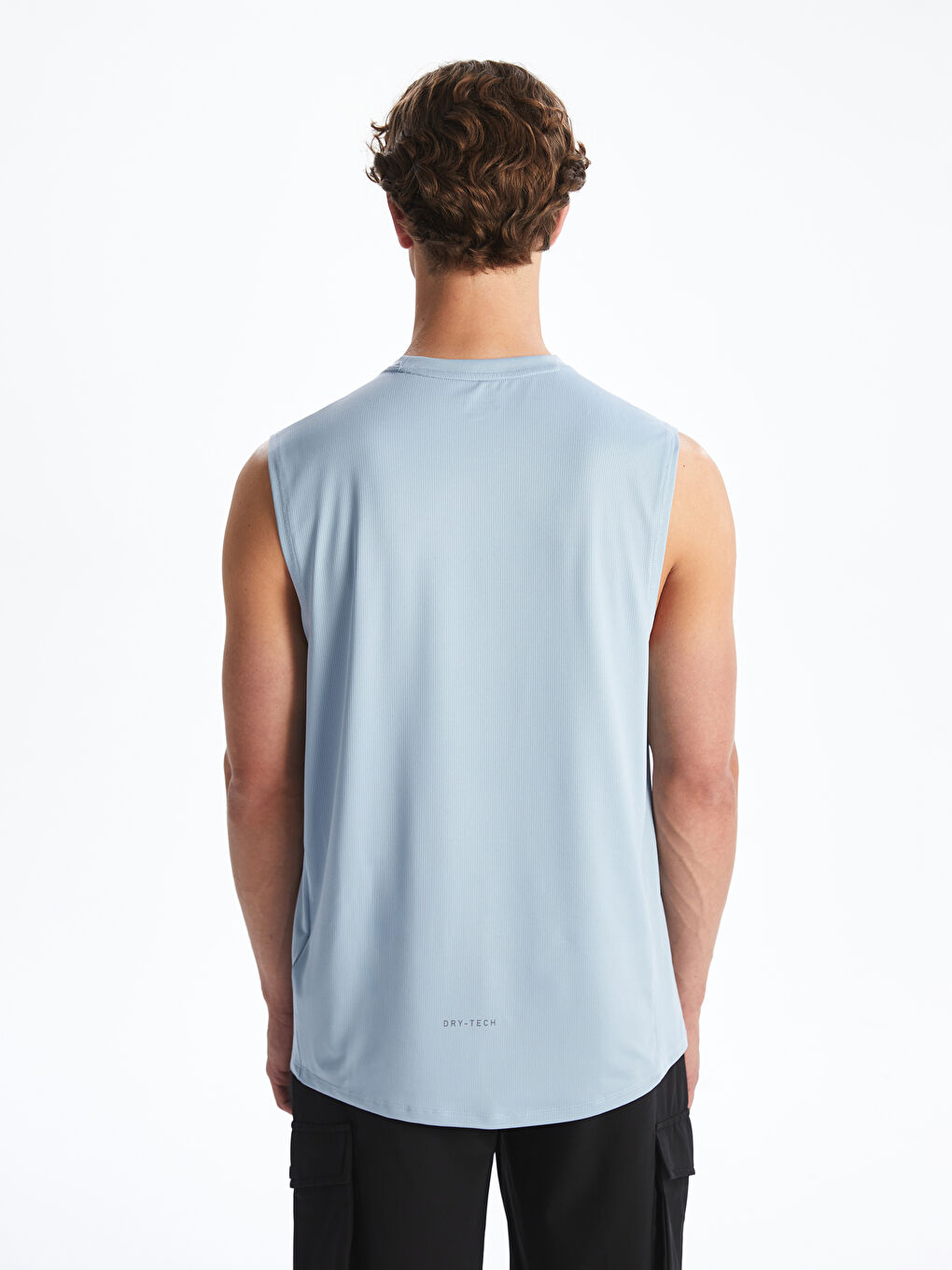 Mavi Bisiklet Yaka Erkek Kolsuz Tişört-3