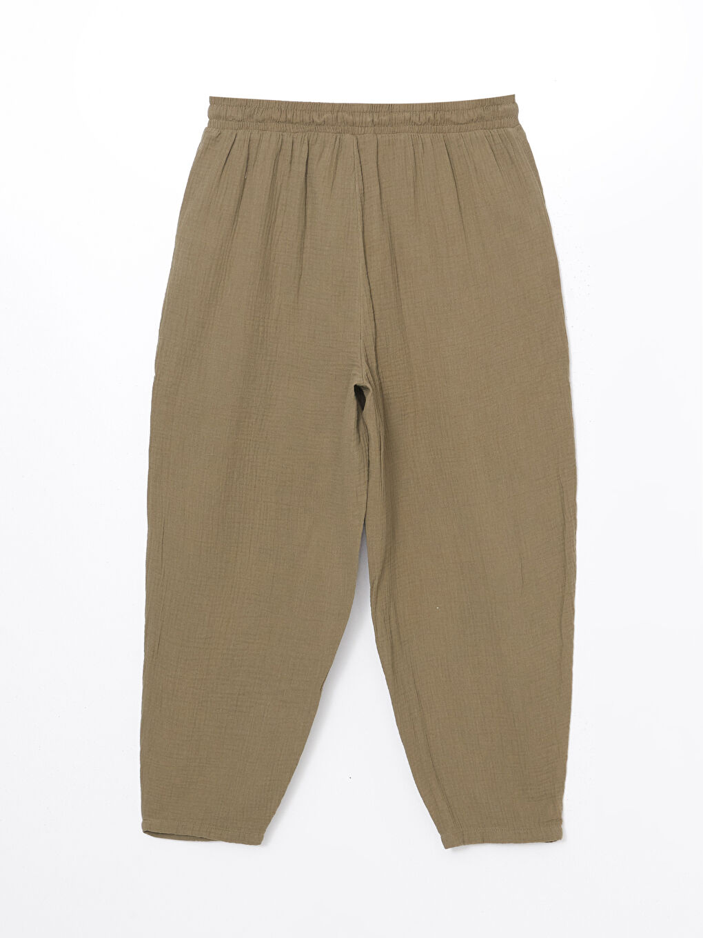 Teksturisane pantalone za žene sa elastičnim strukom -S56547Z8-V5N