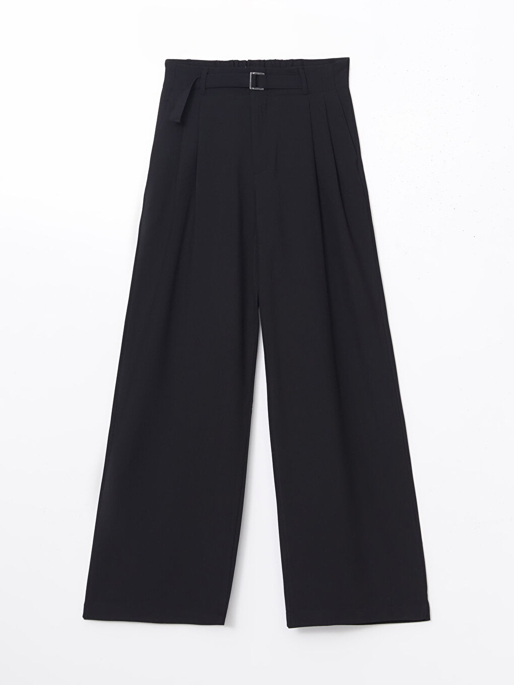 Ženske pantalone sa elastičnim pojasom i širokim nogavicama -S56550Z8-CVL