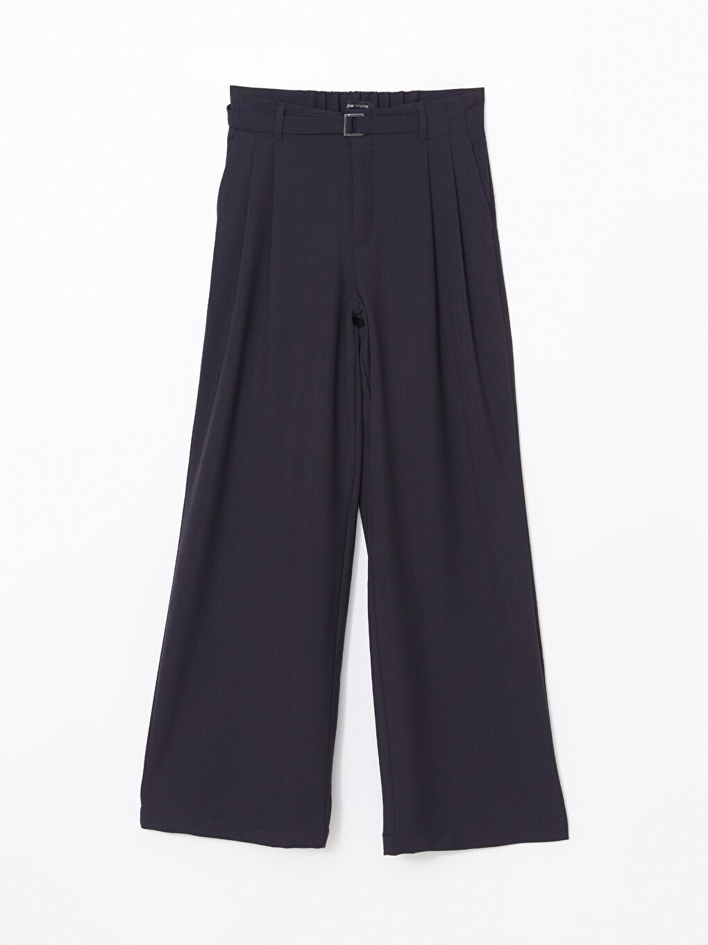 Ženske pantalone sa elastičnim pojasom i širokim nogavicama -S56550Z8-JHE