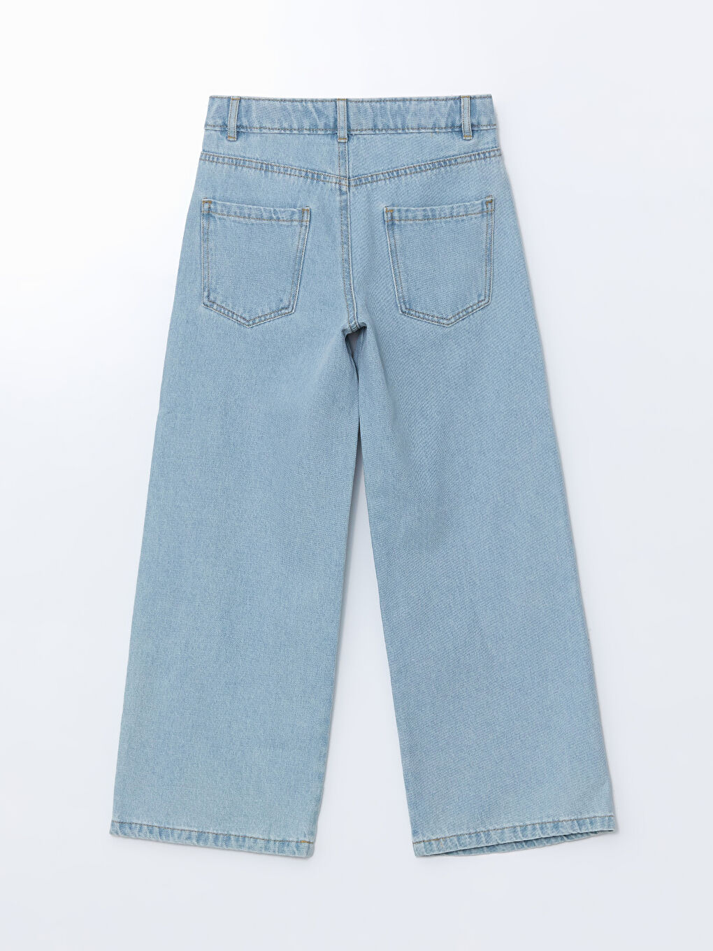 Flower Embroidered Girls Trousers with Adjustable Elastic Waist -S56551Z4-311