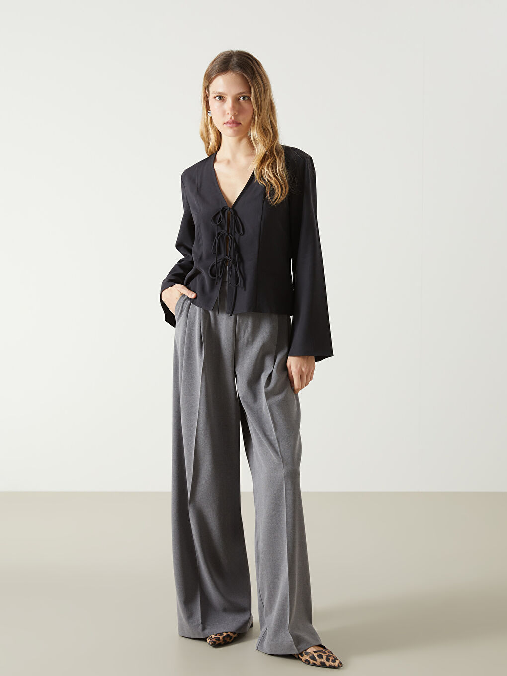 LCW Vision Ženske pantalone opuštenog kroja i širokih nogavica -S56579Z8-CT3