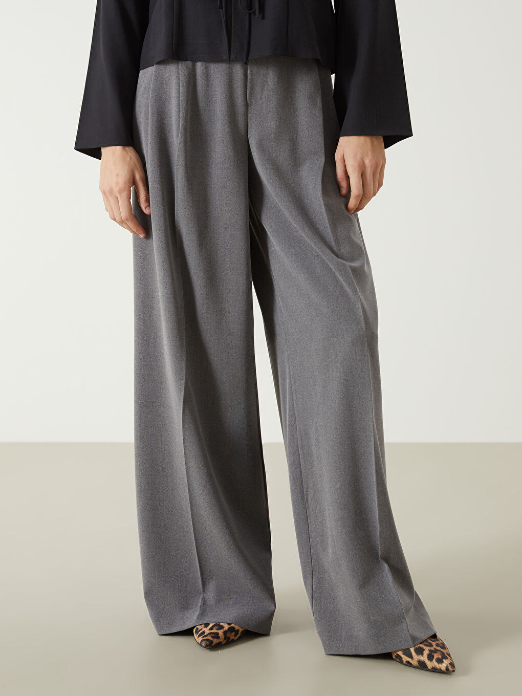 LCW Vision Ženske pantalone opuštenog kroja i širokih nogavica -S56579Z8-CT3