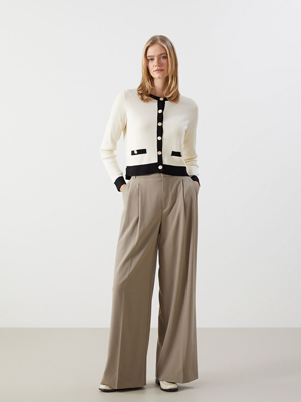 LCW Vision Loose Fit Wide Leg Women's Trousers -S56579Z8-CTY