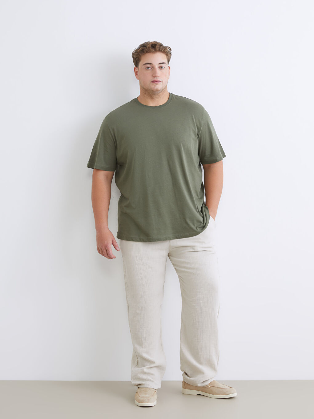 Gri Rahat Kalıp Müslin Erkek Pantolon