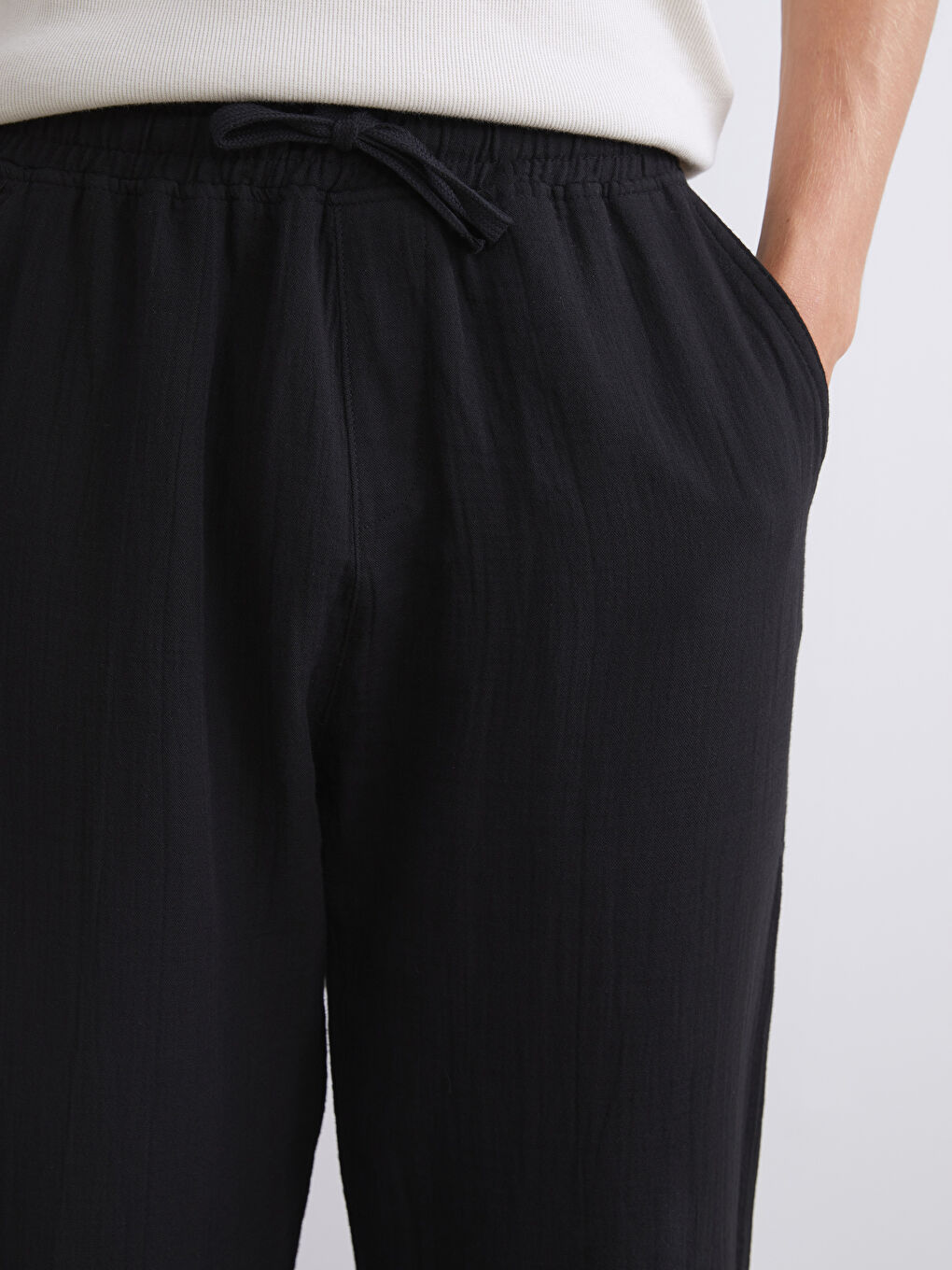 Pantalon en Mousseline Coupe Décontractée pour Hommes-6