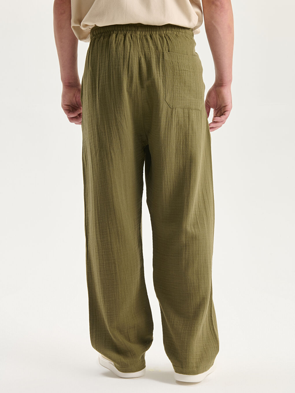 Relaxed Fit Muslin Men's Trousers -S56598Z8-YAG