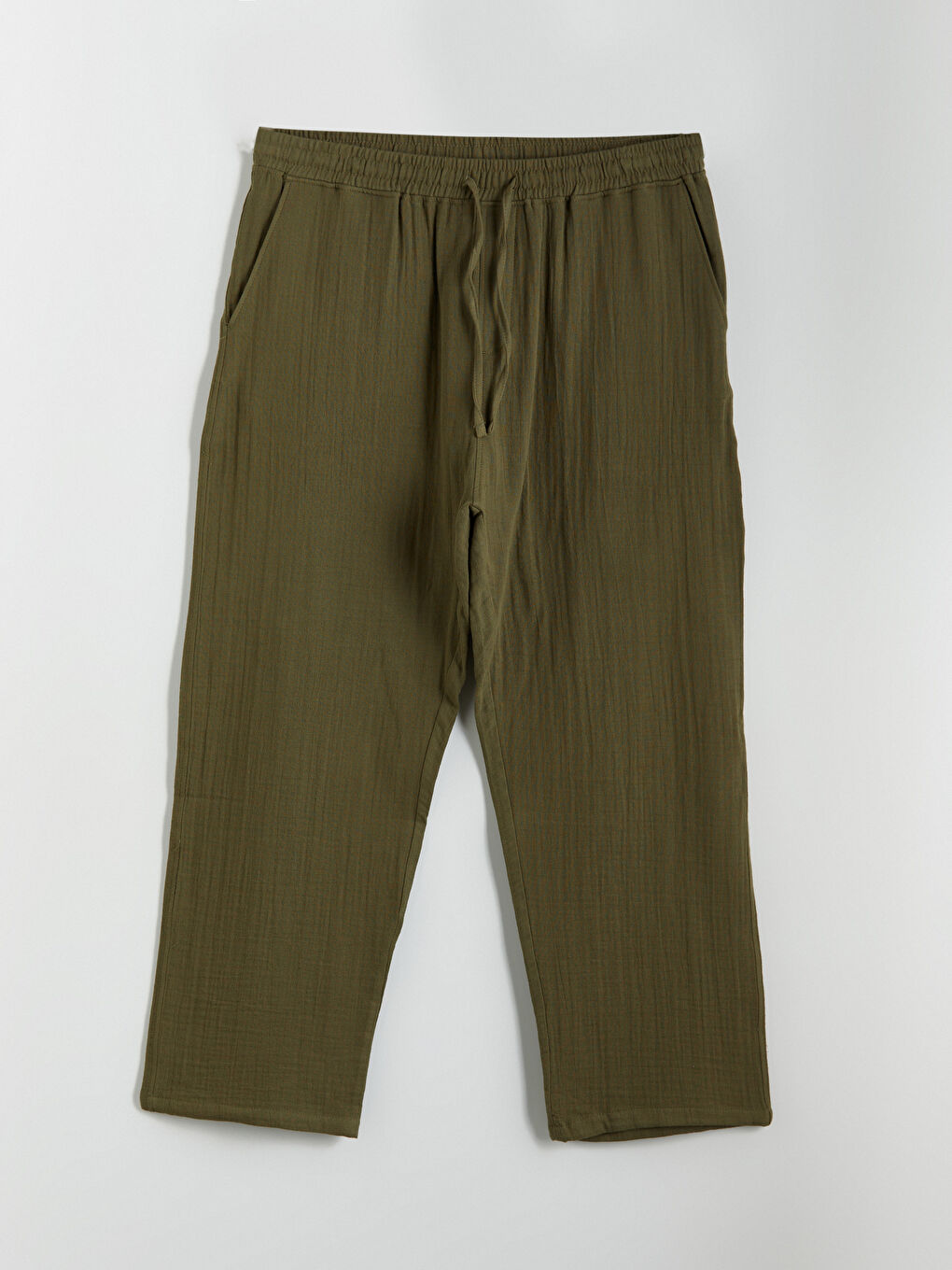 Relaxed Fit Muslin Men's Trousers -S56598Z8-YAG