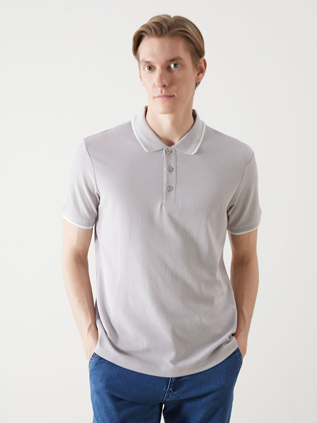 Polo Neck Short Sleeve Men's T-Shirt -S56629Z8-YH6