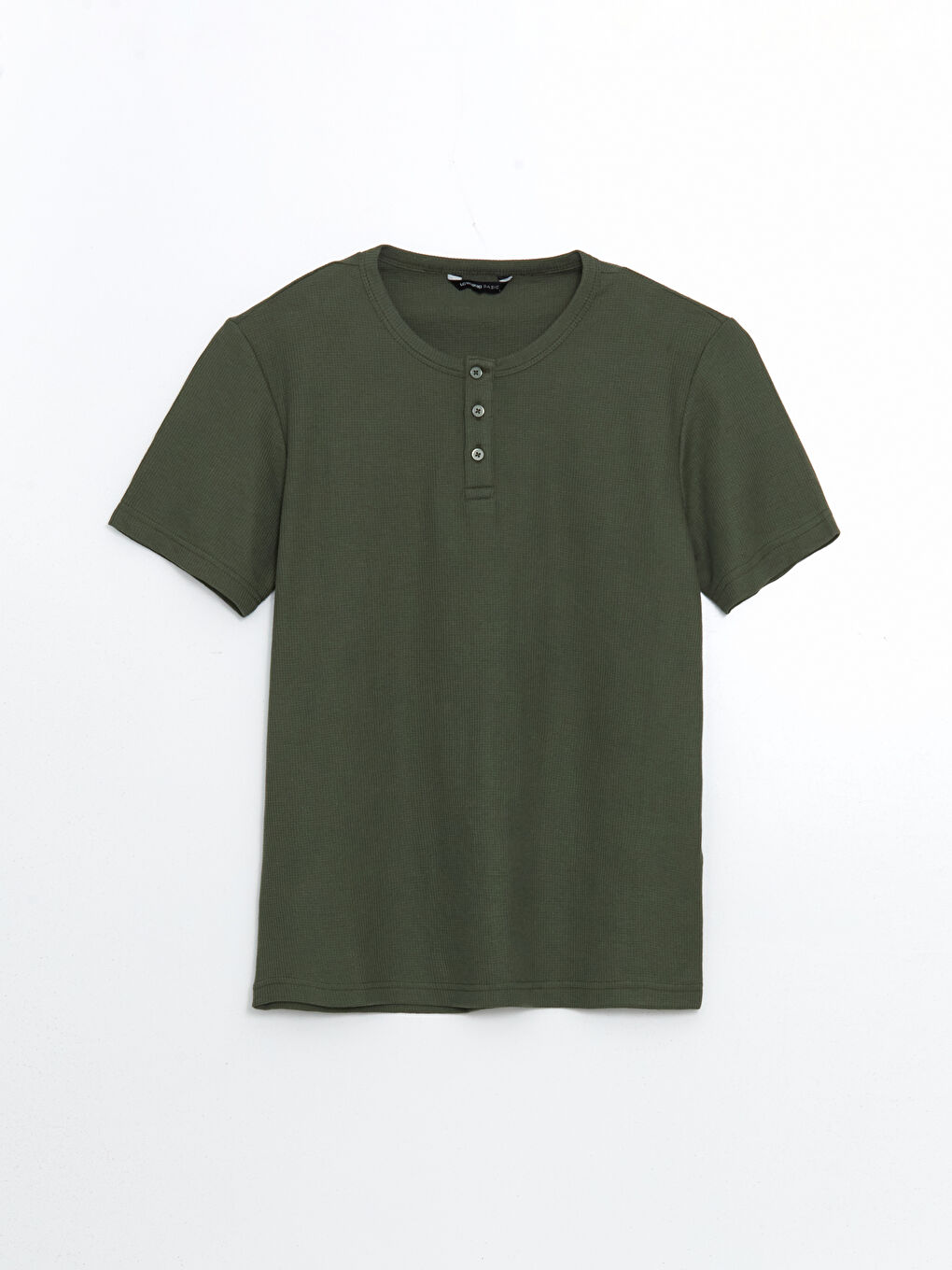 Haki Bisiklet Yaka Erkek Tişört-4