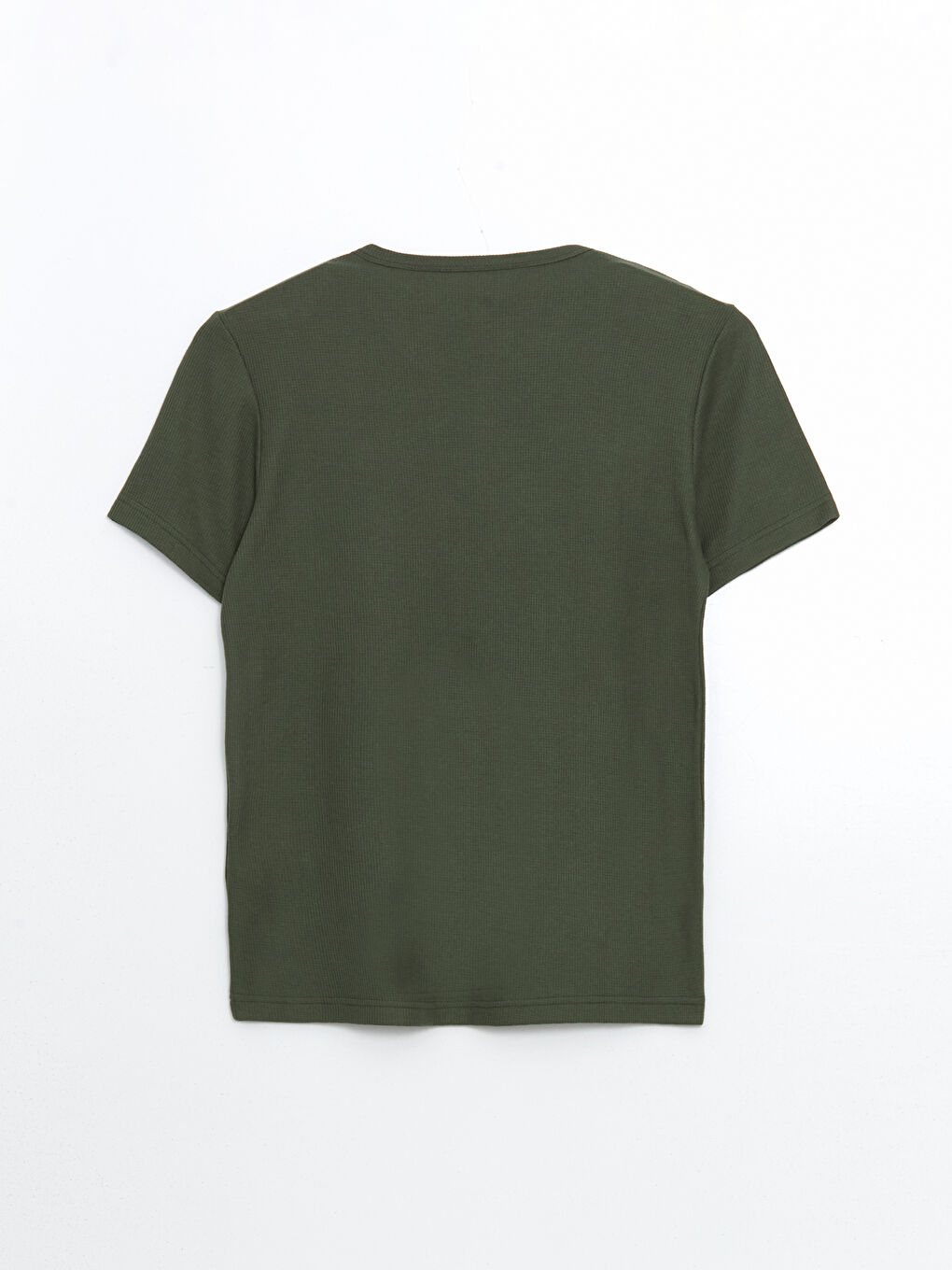 Haki Bisiklet Yaka Erkek Tişört-5