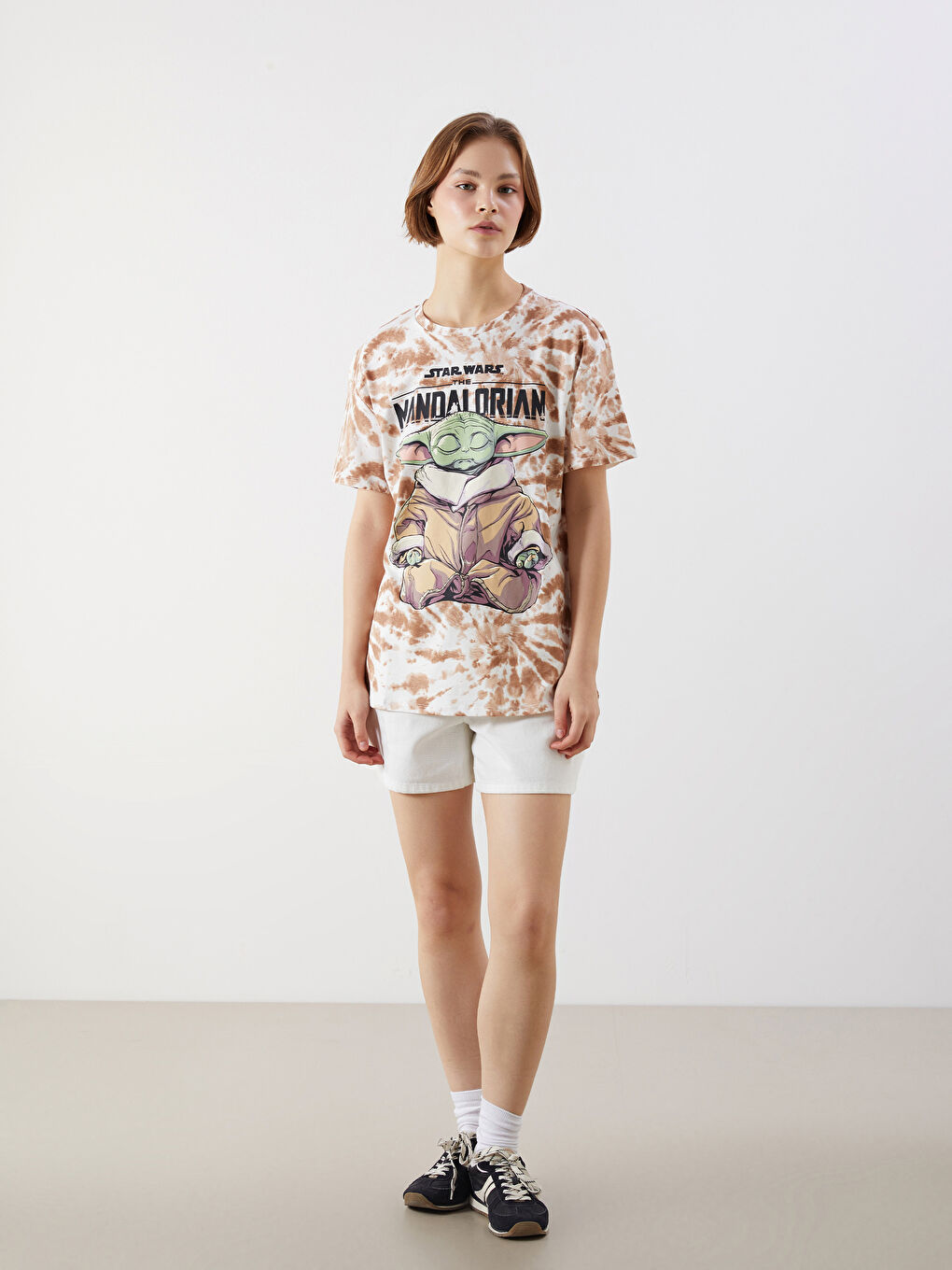 Crew Neck The Mandalorian Printed Women's T-Shirt -S56650Z8-YJT