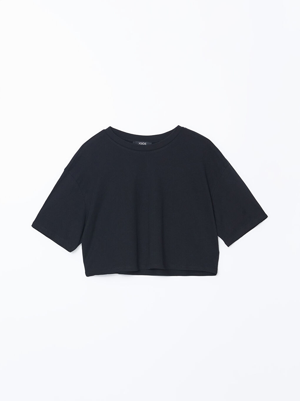 Crew Neck Women's Crop Top -S56652Z8-CVL