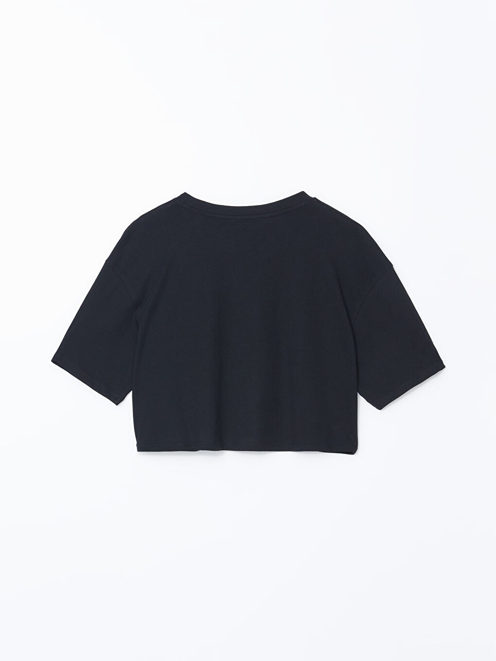 Crew Neck Women's Crop Top -S56652Z8-CVL
