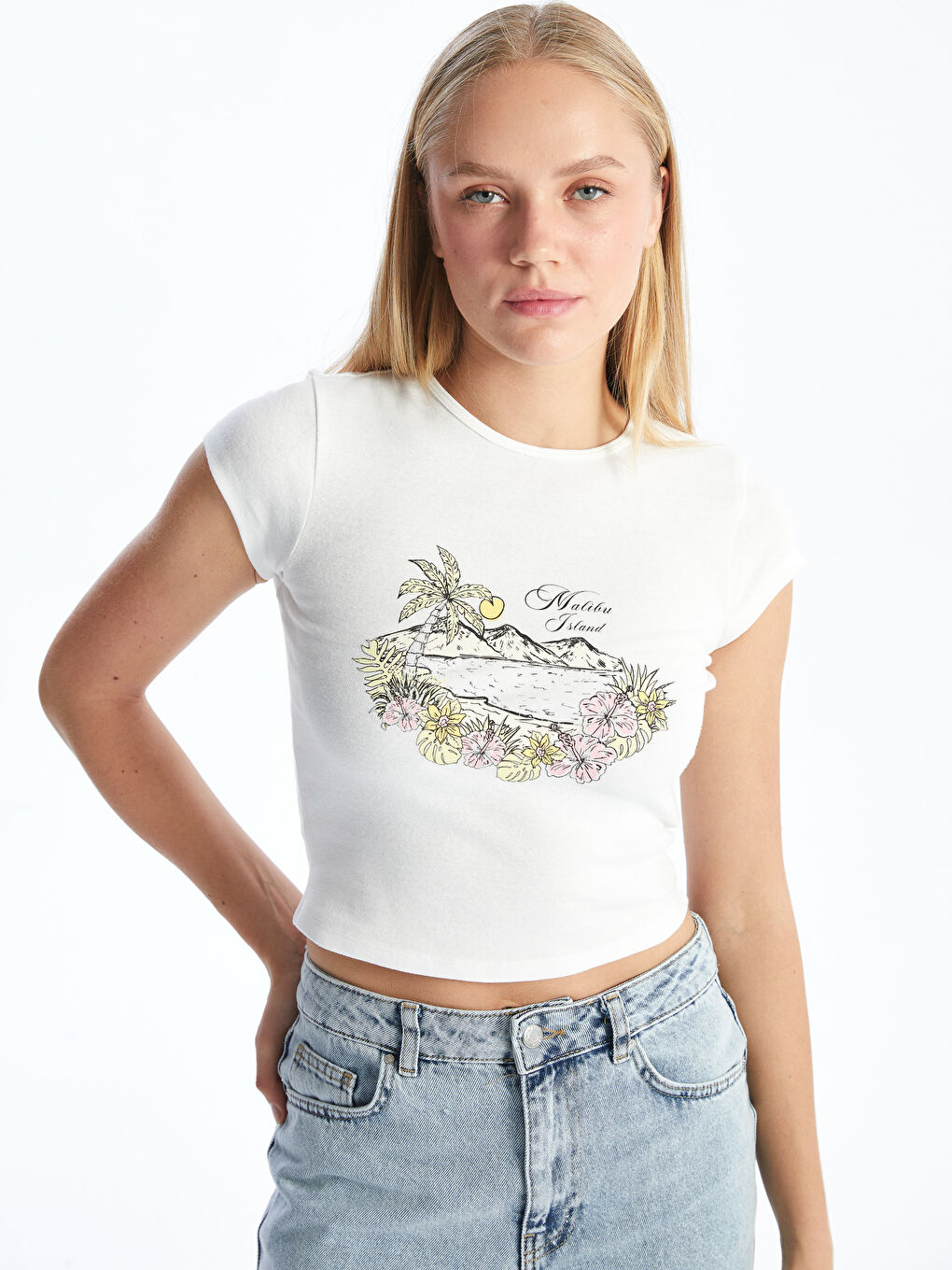 SVETLO BEŽ Crop top Žena -S56658Z8-R9J