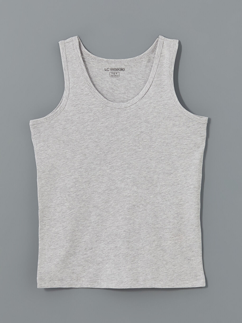 Gri Bisiklet Yaka Erkek Çocuk Atlet