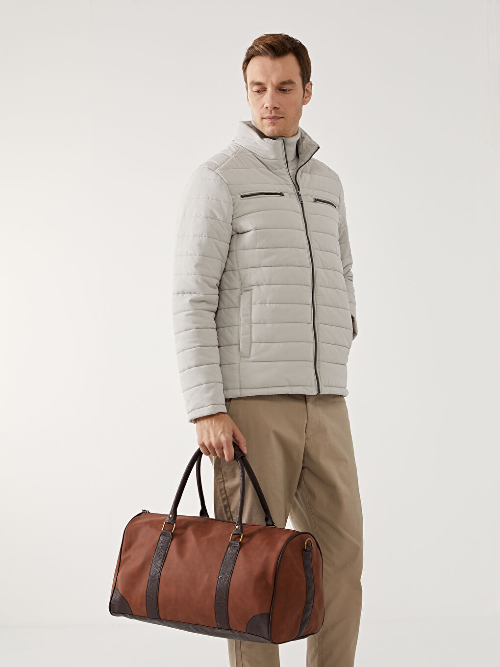 Faux Suede Men's Sports Bag -S56693Z8-CZR