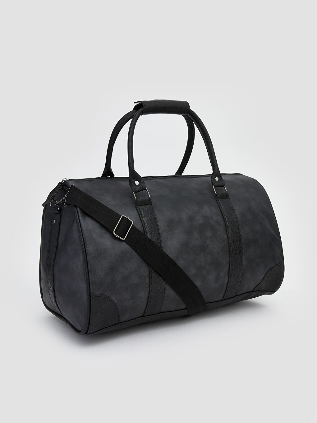 Suede-Look Men's Travel Bag-6