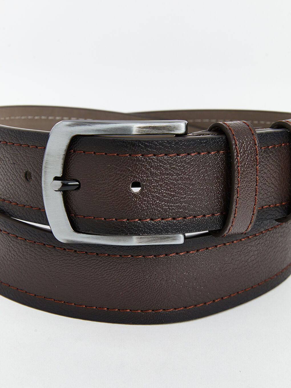 LCW ACCESSORIES Kahverengi Deri Görünümlü Erkek Kemer - 3