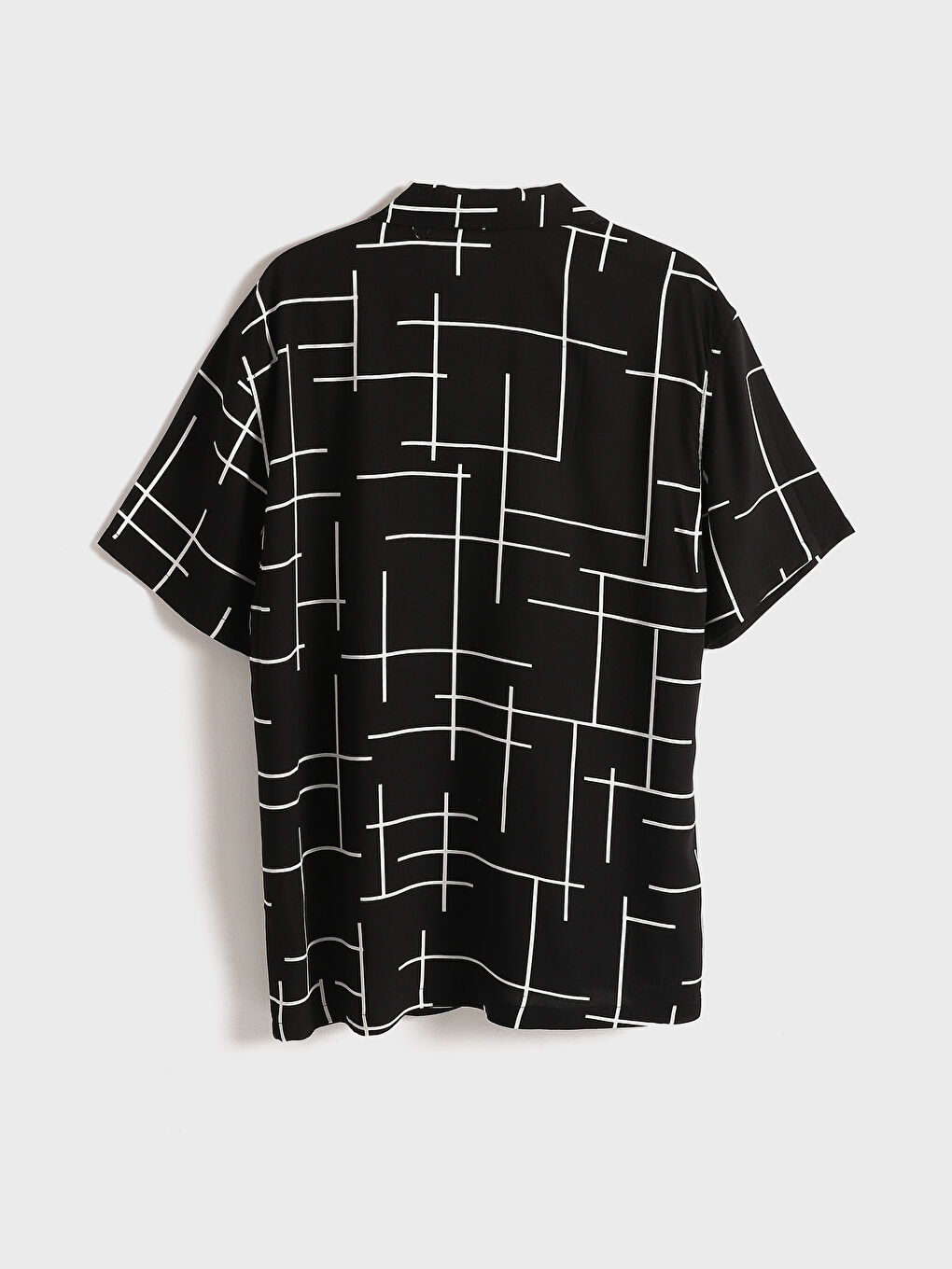 Regular Fit Short Sleeve Patterned Men's Shirt-5