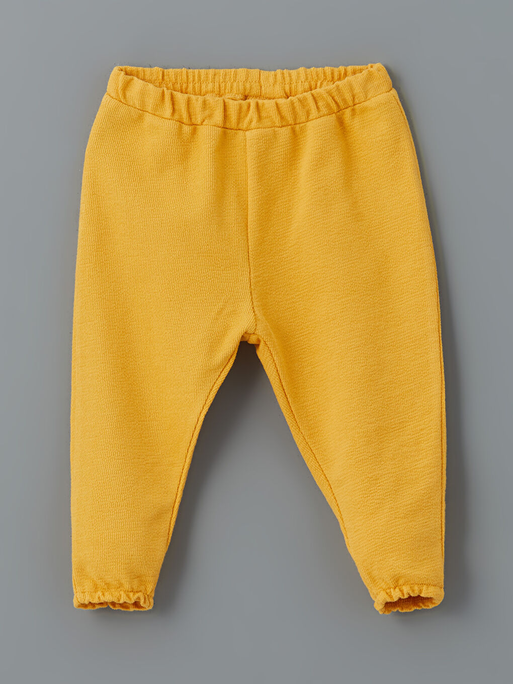 Sarı Beli Lastikli Basic Kız Bebek Pijama Alt