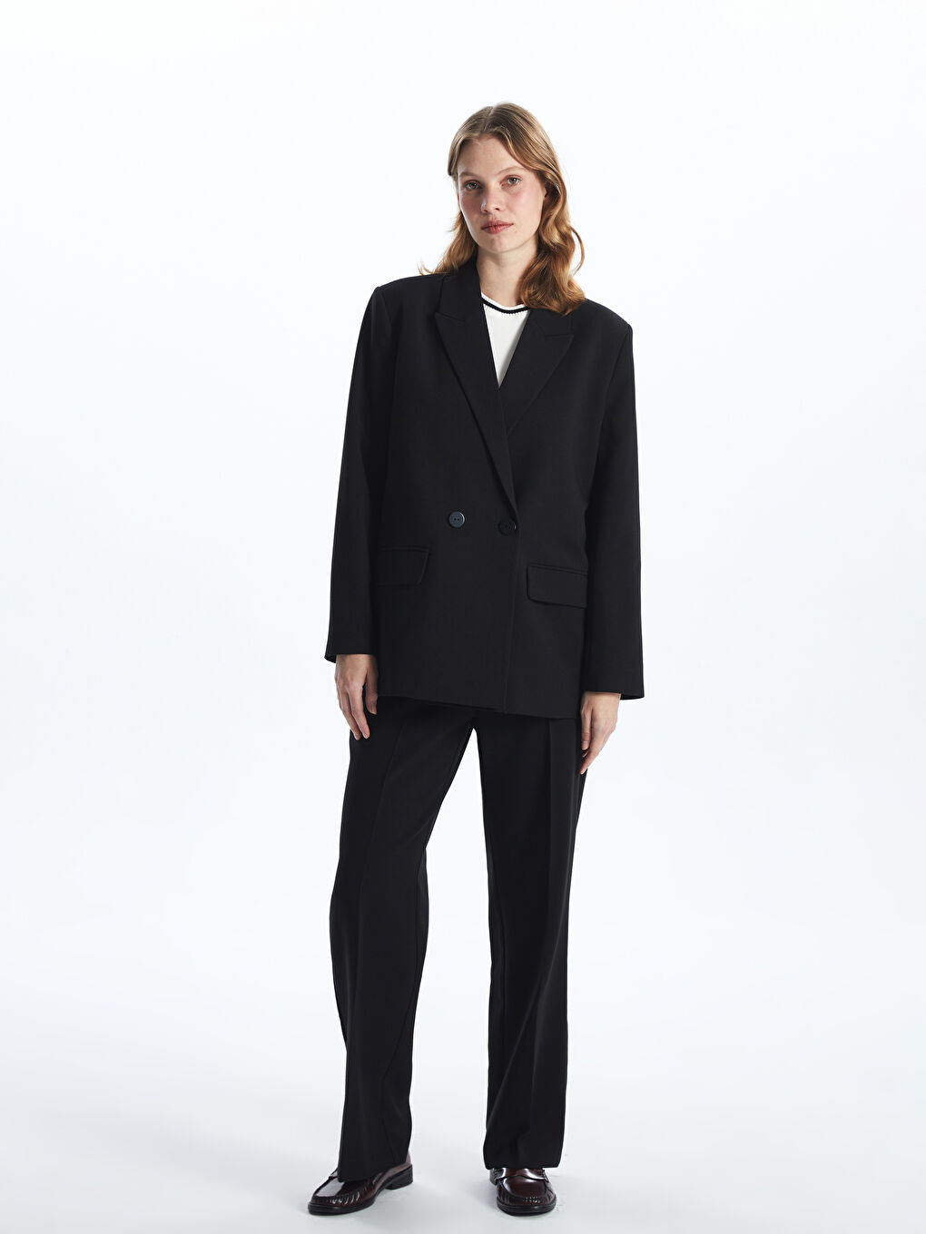 Crepe Women's Blazer Jacket -S56780Z8-CVL