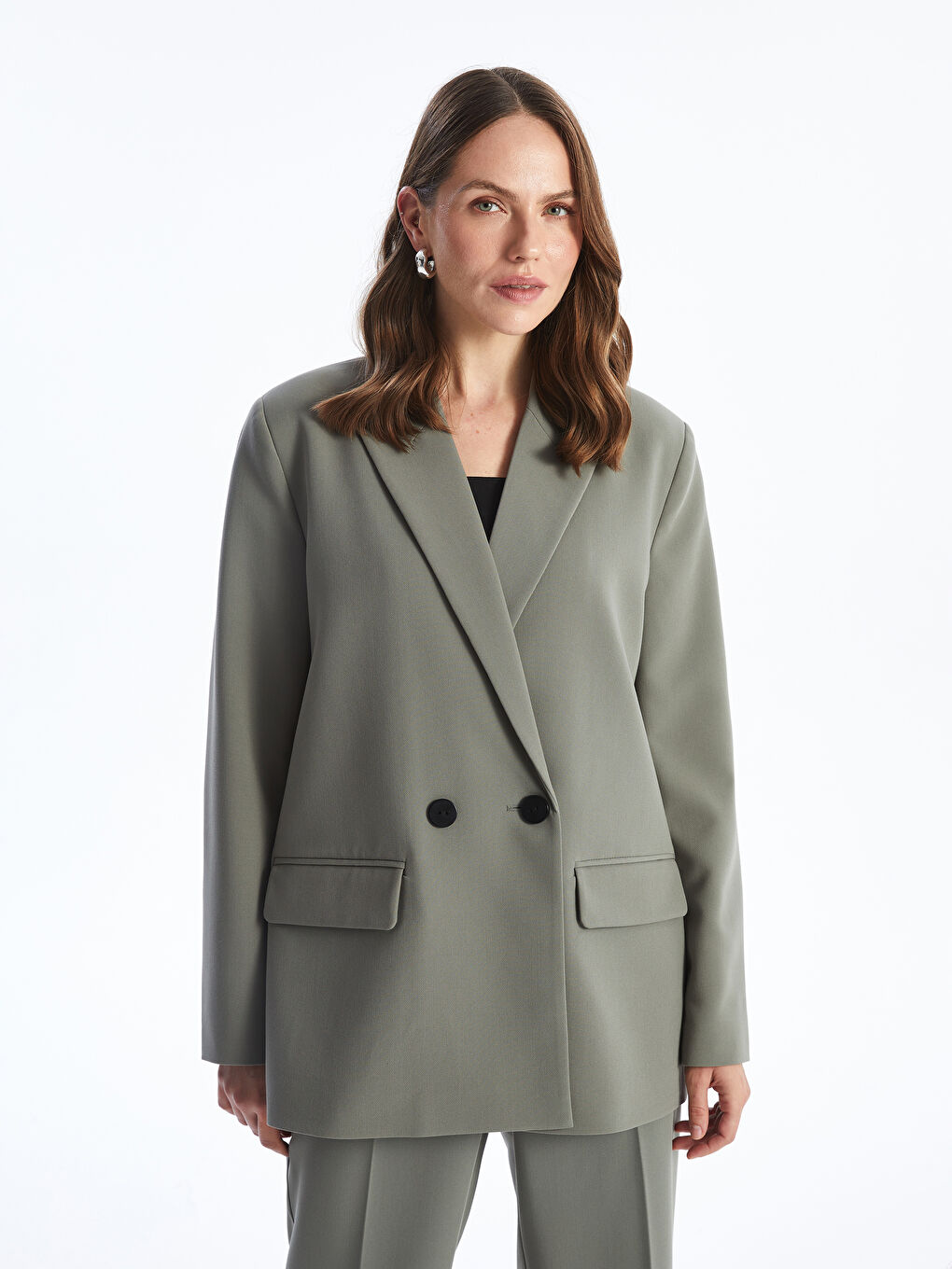 Ženska blazer jakna od krepa -S56780Z8-GZA