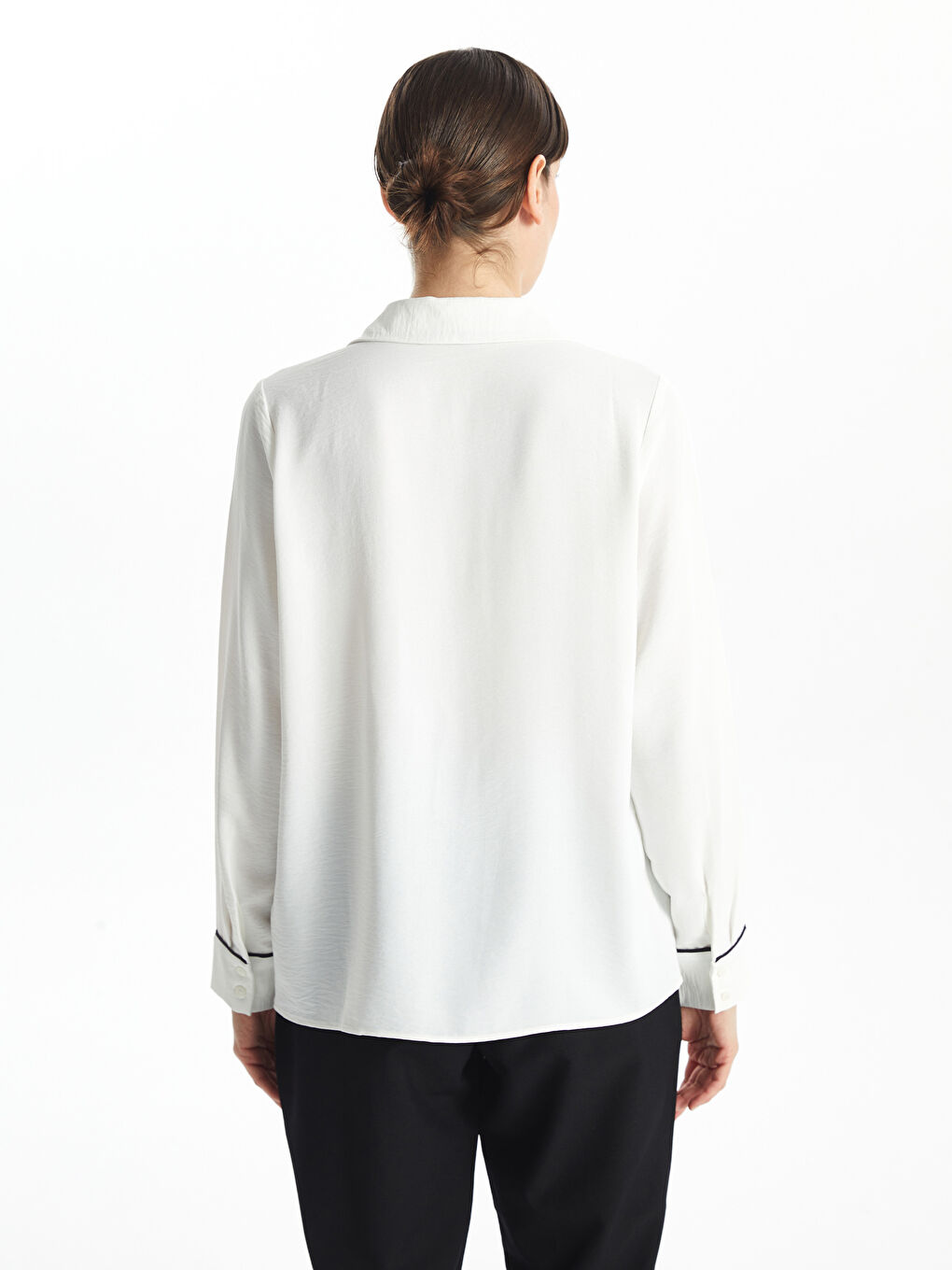 Plain Long Sleeve Aerobin Women's Shirt -S56789Z8-EEW