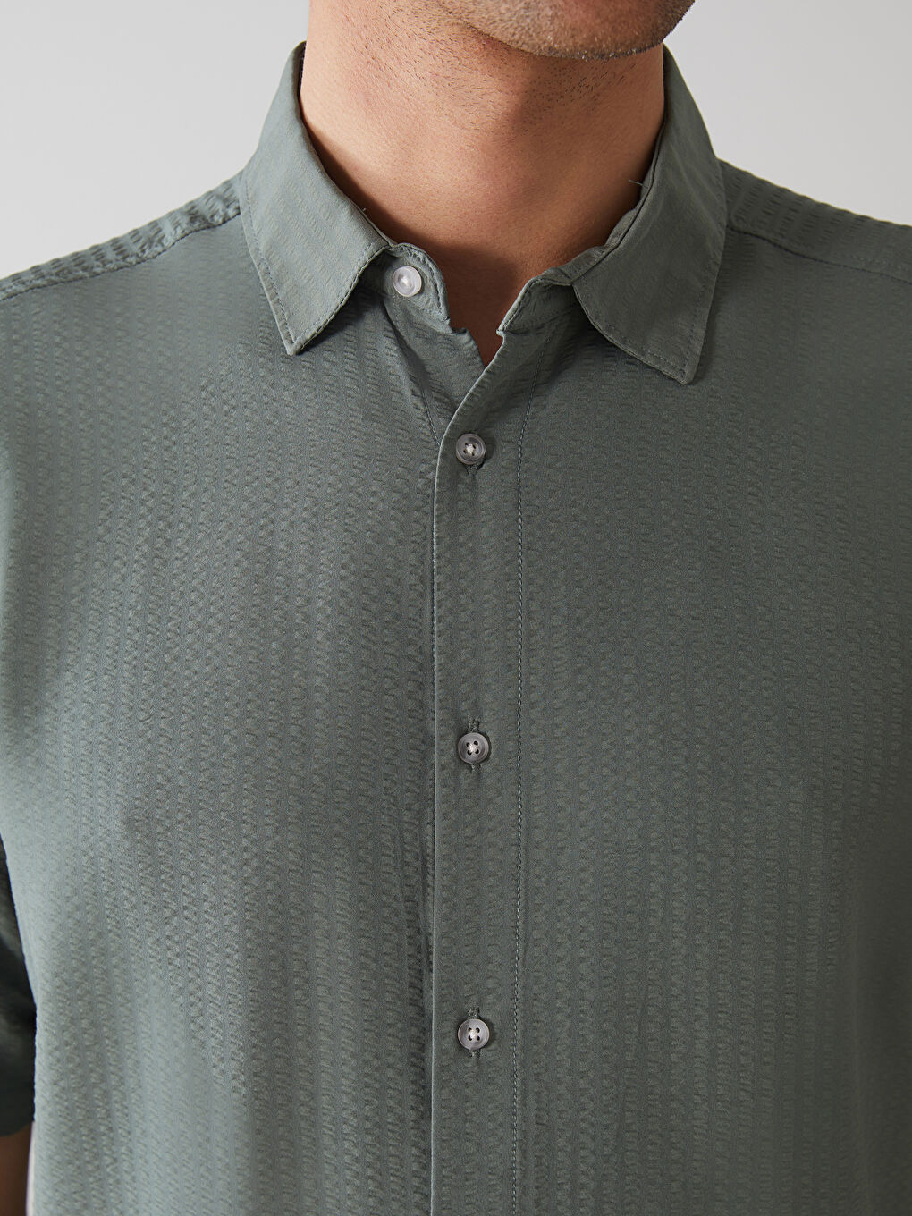 Regular Fit Short Sleeve Men's Shirt -S56802Z8-SXQ
