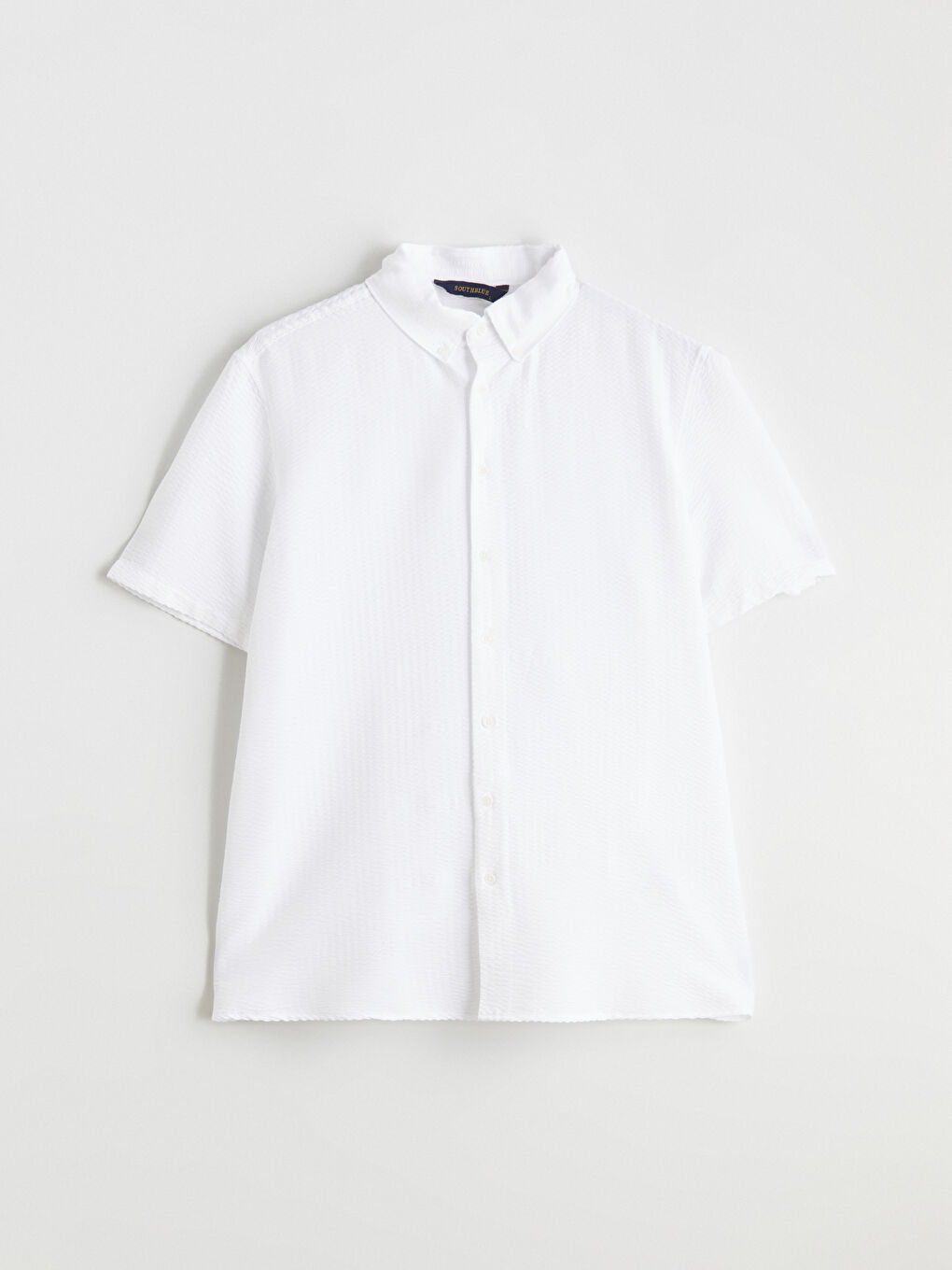 Рубашка мужская стандартного кроя с коротким рукавом-4