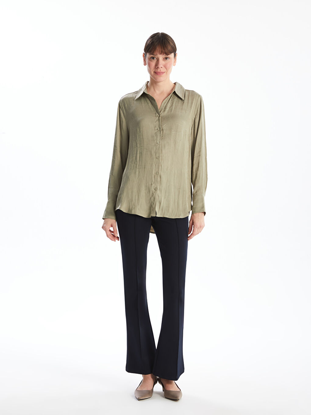 Satin Women's Shirt -S56817Z8-GHY
