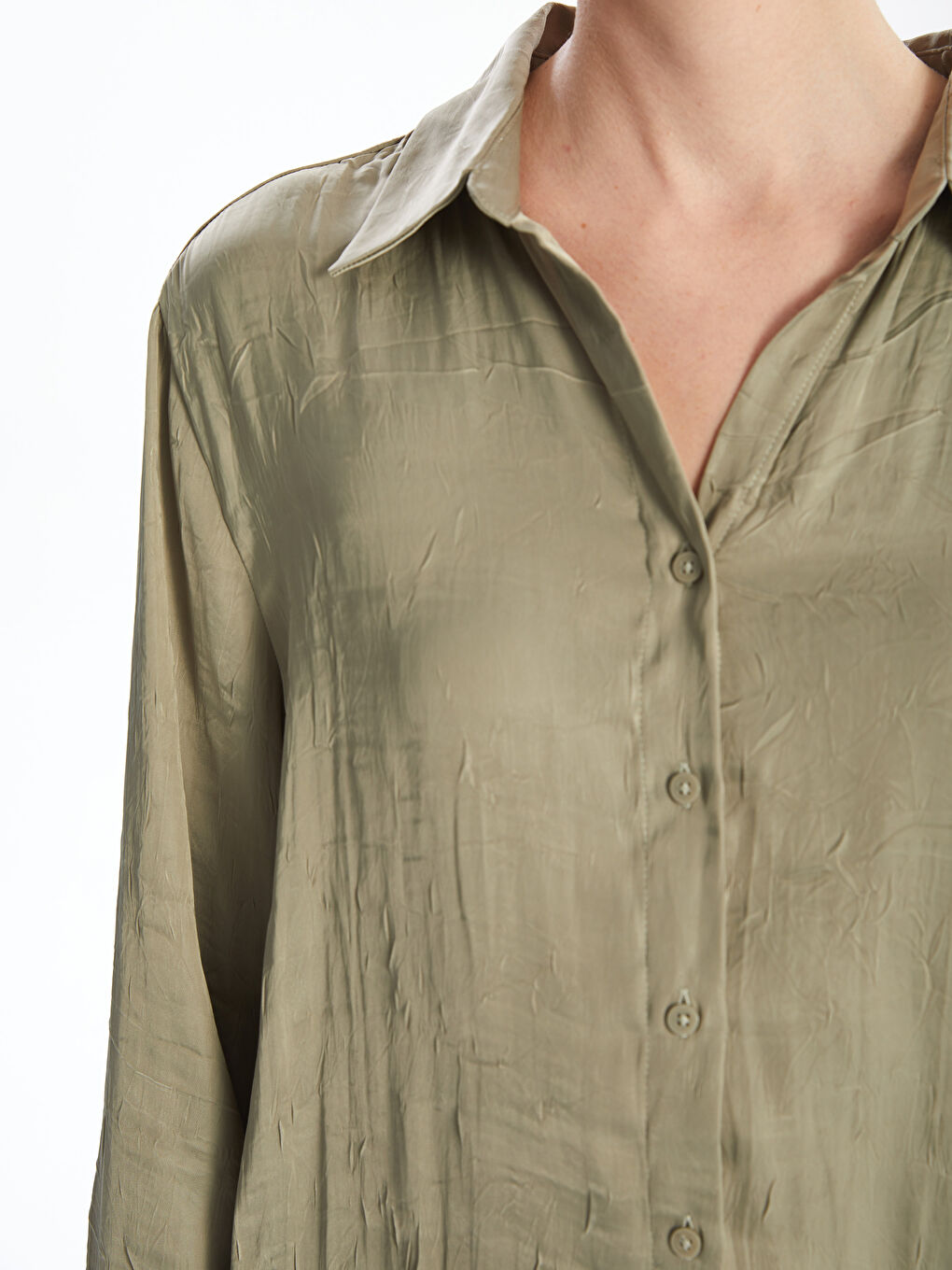 Satin Women's Shirt -S56817Z8-GHY